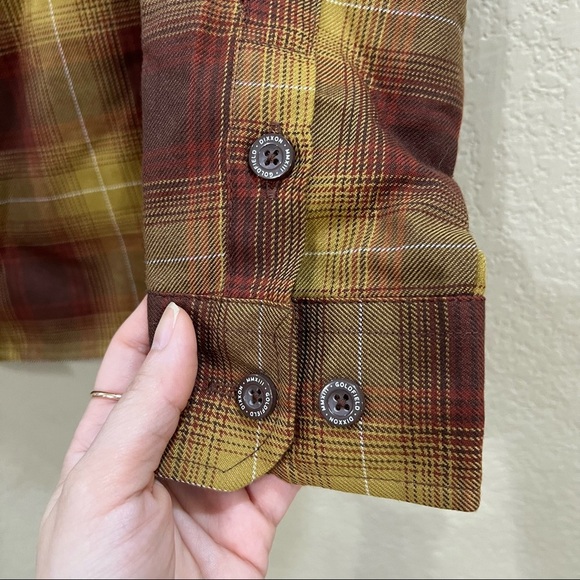 Dixxon Flannel Pearl Snap Goldfield Plaid Long Sleeve Women's Sz M Western Boho - Picture 4 of 12